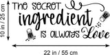 Vinilo Decorativo de Cocina El Ingrediente Secreto es Amor