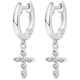 Aretes colgantes de plata chapados en oro para mujer