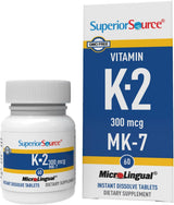 Vitamin K2 MK-7 Superior Source, 300 mcg, 60 tablet