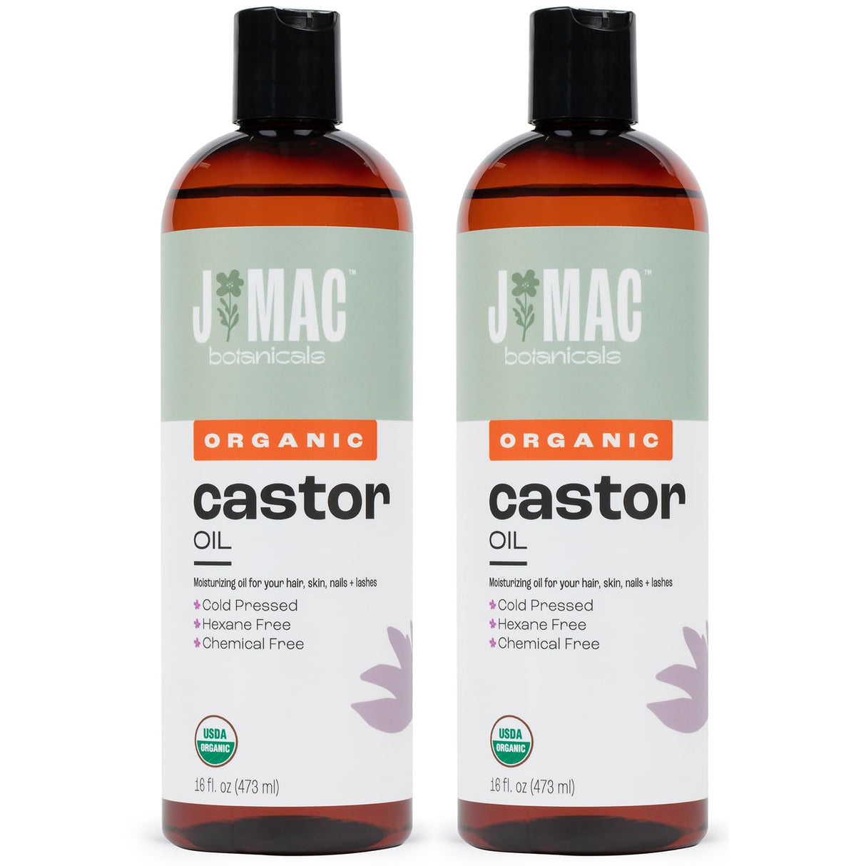 Aceite de ricino orgánico, prensado en frío J MAC BOTANICALS