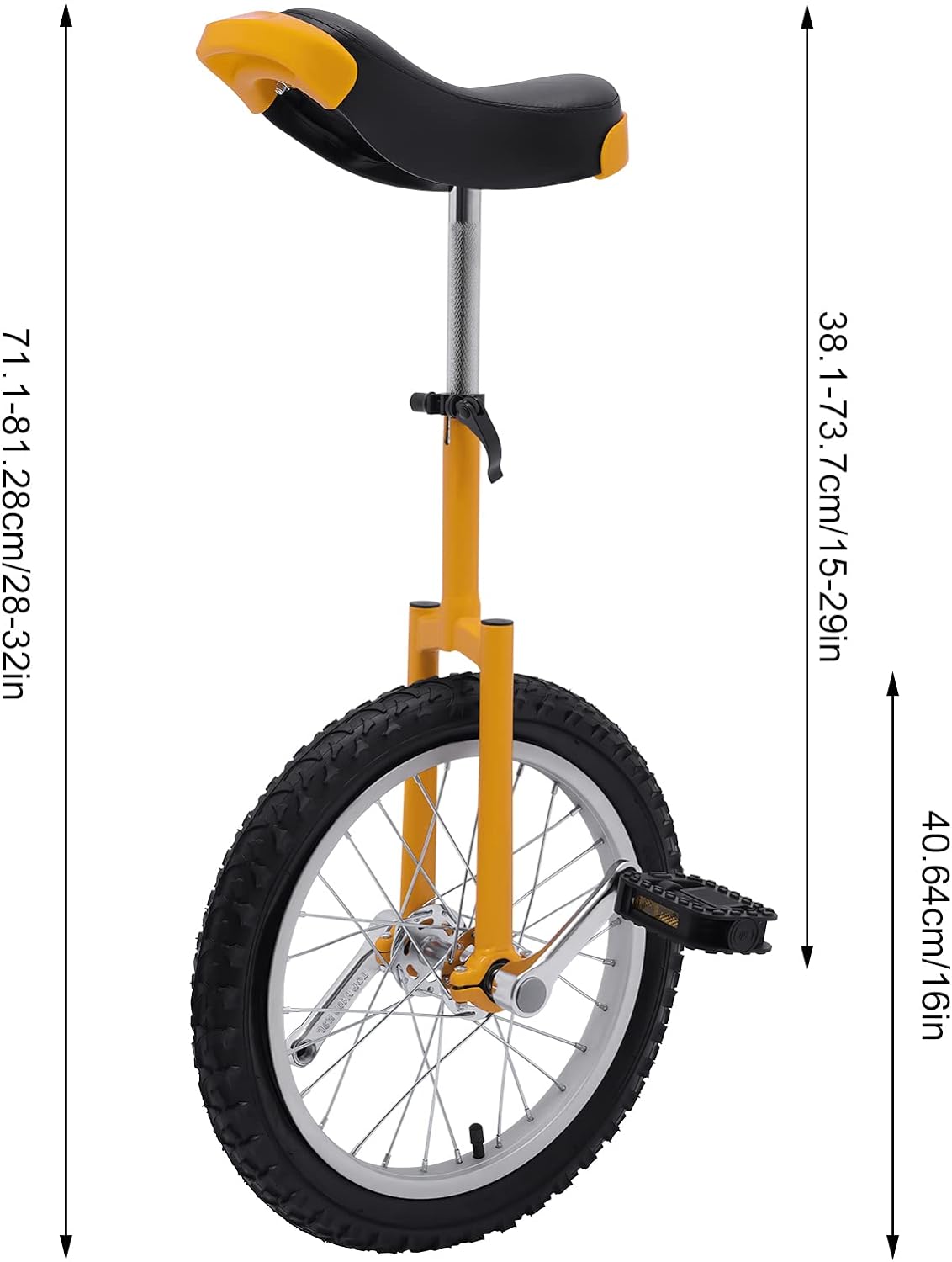 Unicycle Ringmaster 16 Ajustable, Acero, Entrenamiento