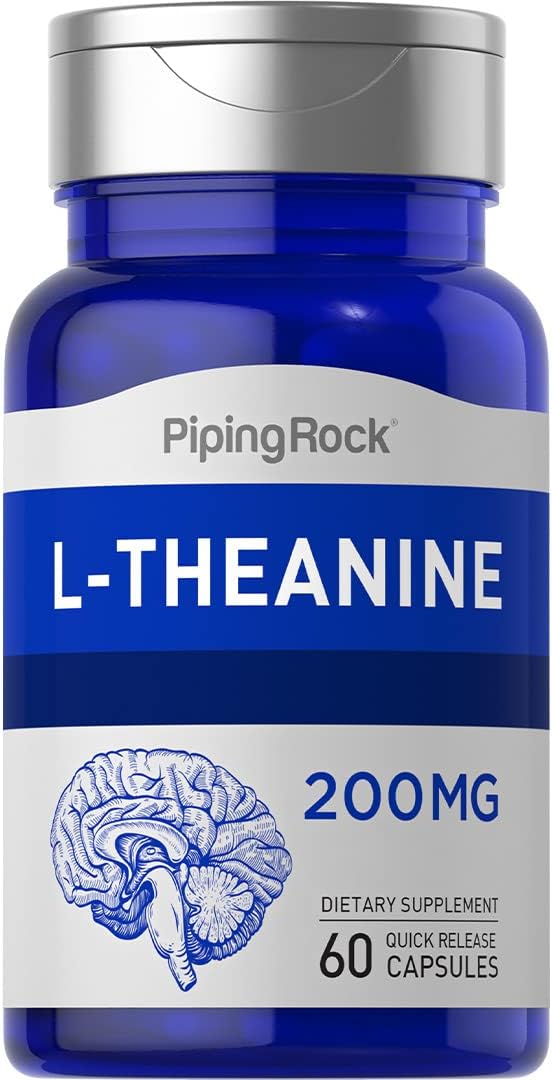 Suplementos Piping Rock L Teanina Cápsula 200 mg 60 unidades