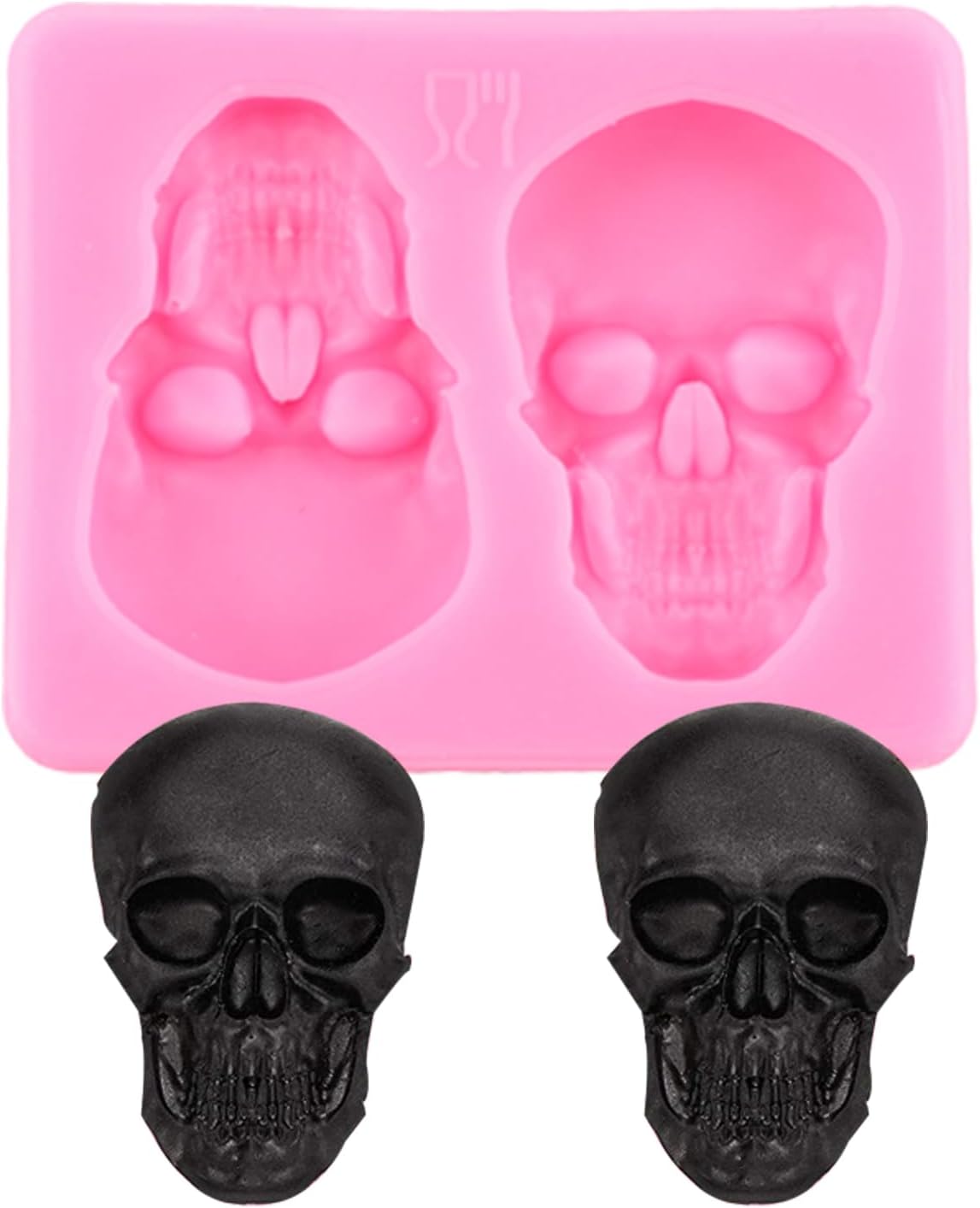 Molde de Silicona Cabeza de Esqueleto para Decoración de Pasteles