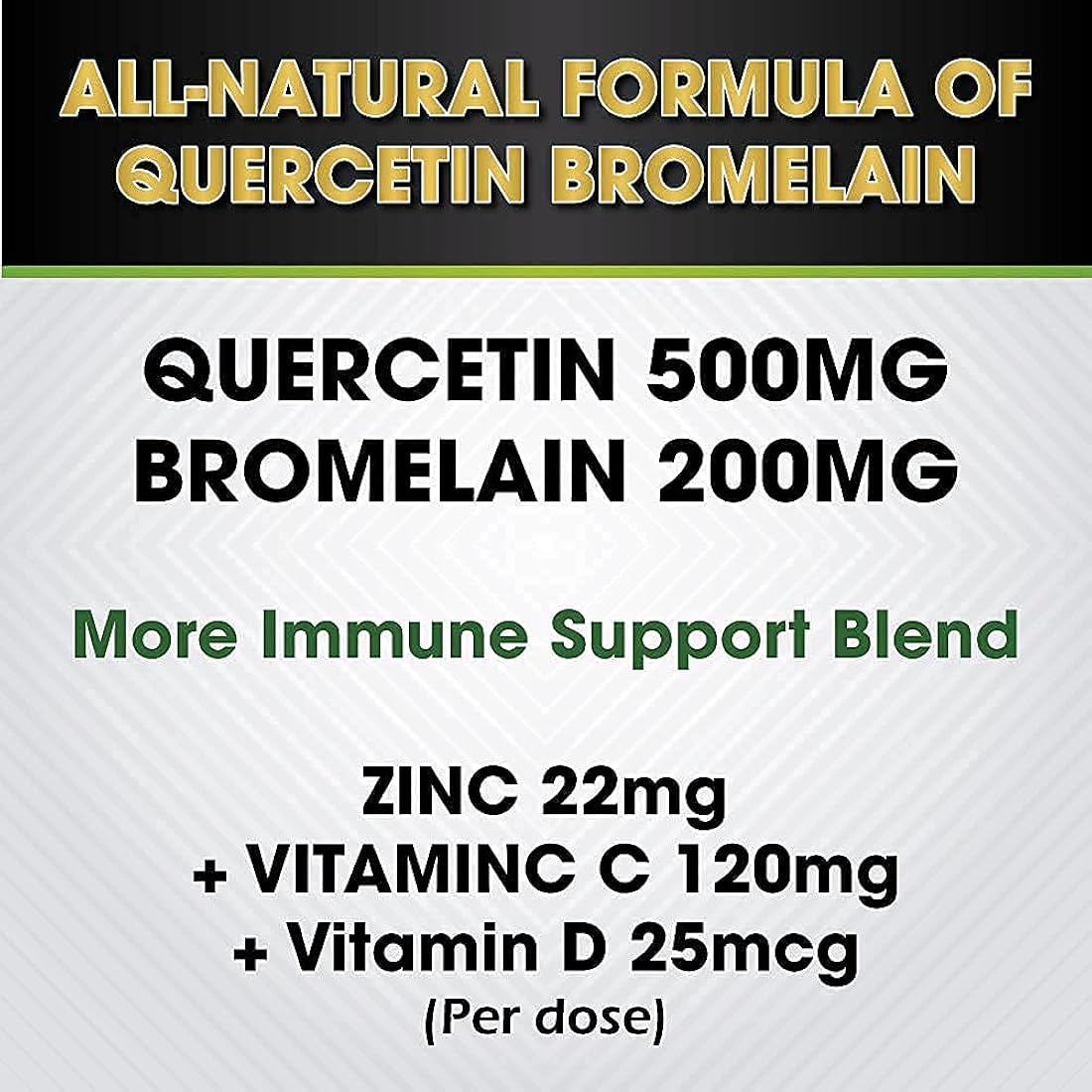 Suplementos Alimenticios Quercetina con vitamina C y zinc