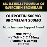 Suplementos Alimenticios Quercetina con vitamina C y zinc