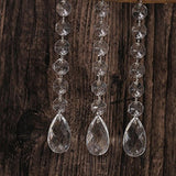 10pcs Clear Crystal Colgantes Teardrop Chandelier