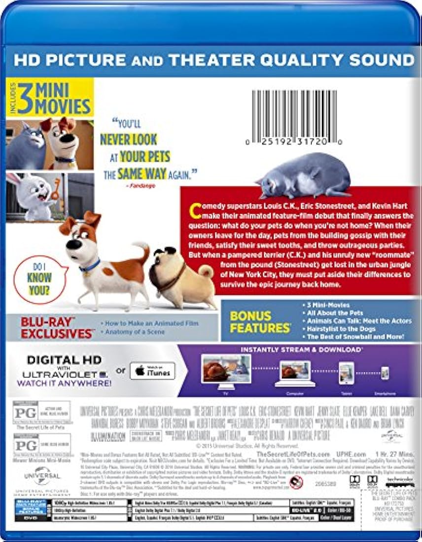 The Secret Life of Pets [Blu-ray]