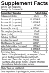 Suplementos  Proactazyme: Enzimas Digestiva 100 Cápsulas