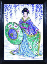 Cuadro con diseño de geisha