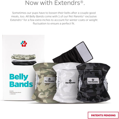 Pet Parents Bandas para el vientre lavables de alta calidad camuflaje