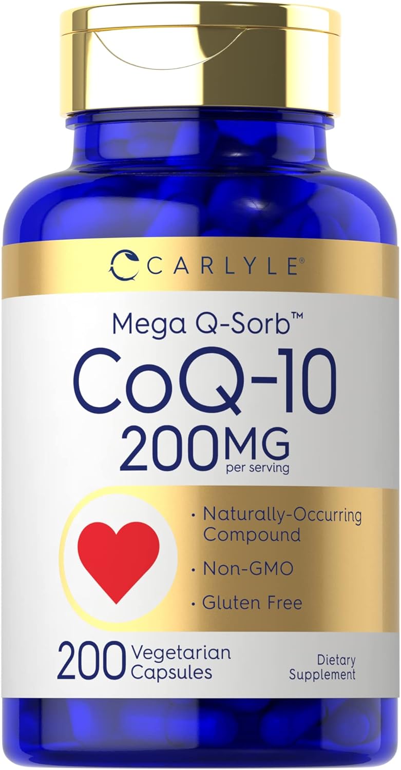 Carlyle CoQ10 200mg | 200 Cápsulas | Vegano, Sin GMO, Sin Gluten
