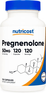 Nutricost Pregnenolona 50mg, 120 Cápsulas, No GMO, Veganas