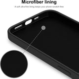 DEENAKIN Funda para iPhone 13 Pro Max con protector de pantalla, cubierta de goma de gel de silicona líquida suave y duradera para iPhone 13 Pro Max de 6.7 pulgadas, color negro