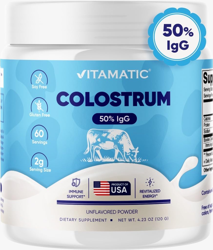 Vitamatic Polvo de Calostro Bovino 50% IgG - 60 Porciones