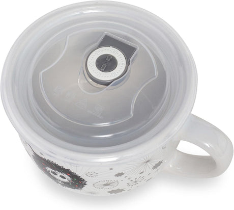 Tazón de Cerámica Disney Jack Skellington con Tapa Ventilada