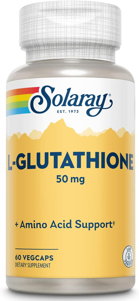 Suplemento SOLARAY Tapa vegetal de L-glutatión Btl-Plástico