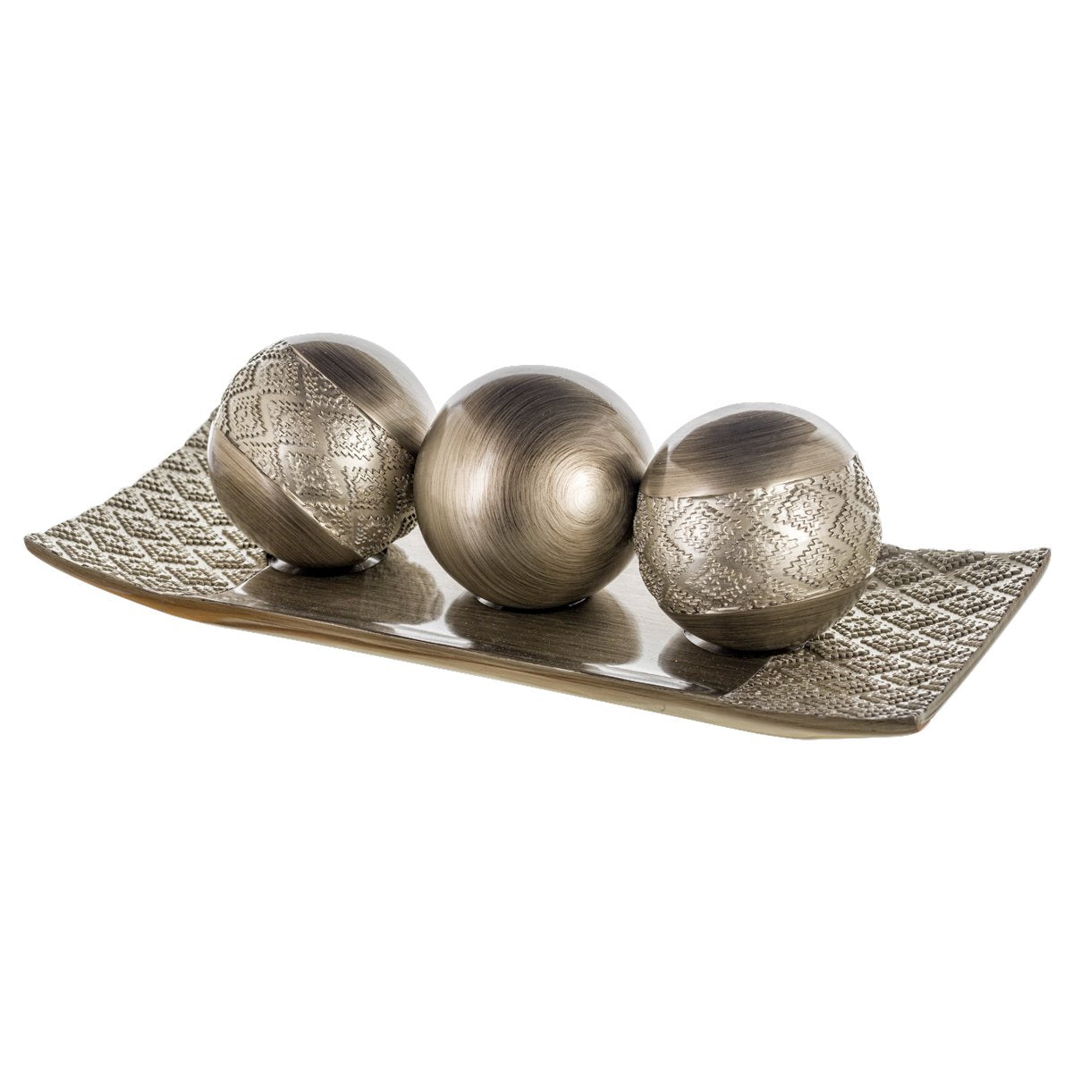 Juego de 3 bandejas decorativas de Dublín y orbes / bolas