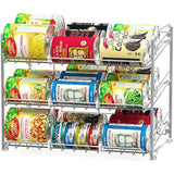 Estante apilable para latas, Plateado Simple Houseware