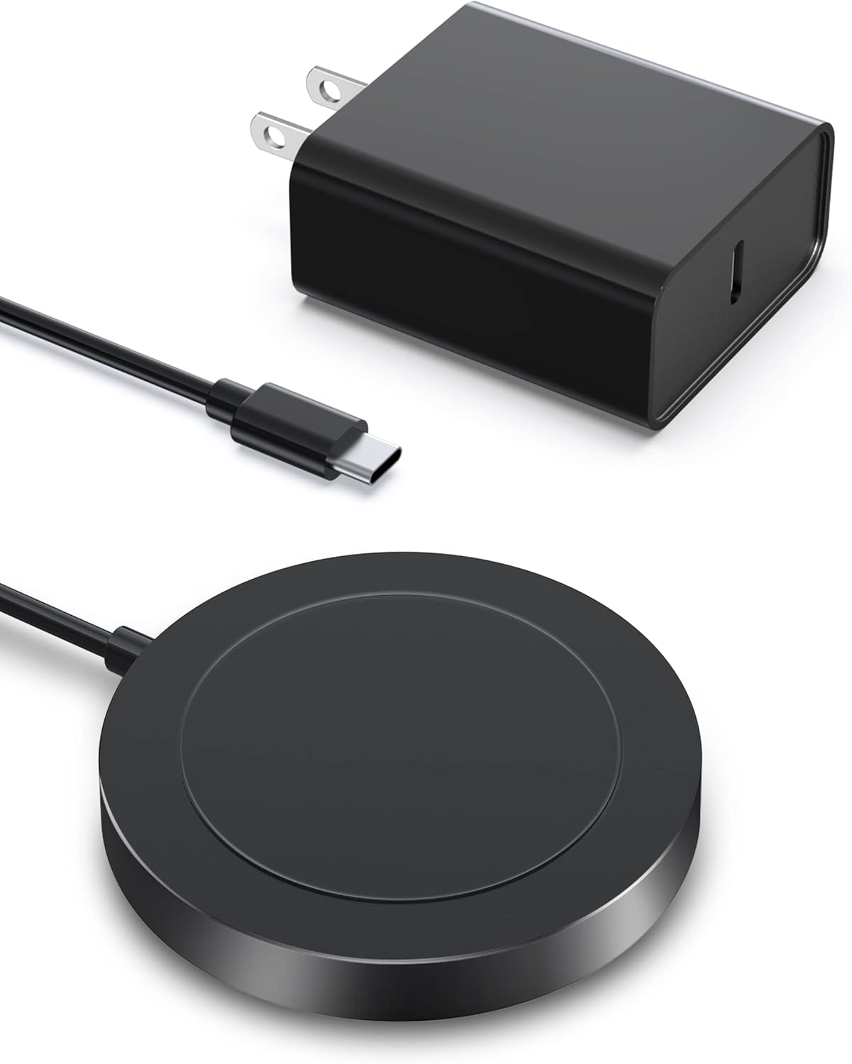 Cargador inalámbrico magnético para celulares negro