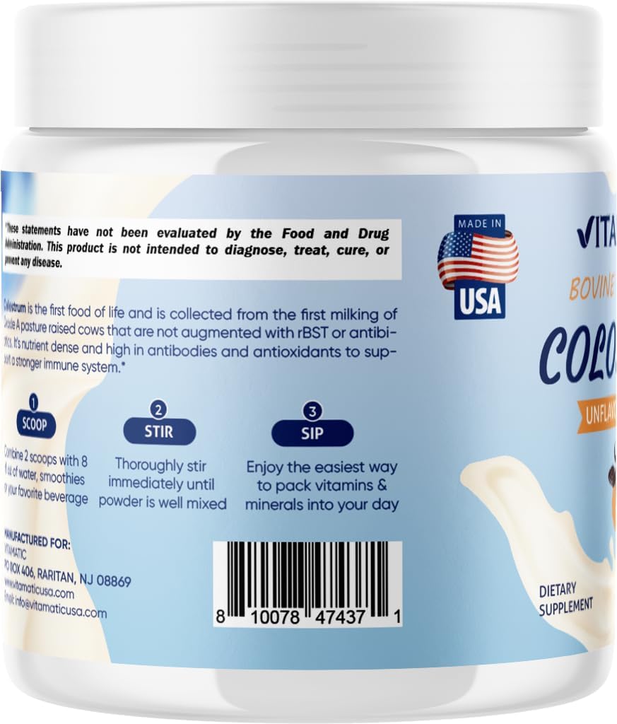 Colostro Bovino Vitamatic - Salud Digestiva y Recuperación 30 Serv.