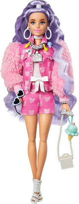 Barbie Extra Muñeca y Accesorios con Pelo Largo y Perrito
