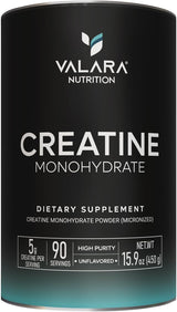 Valara Creatina Monohidrato Micronizado 450g, Vegan, Keto