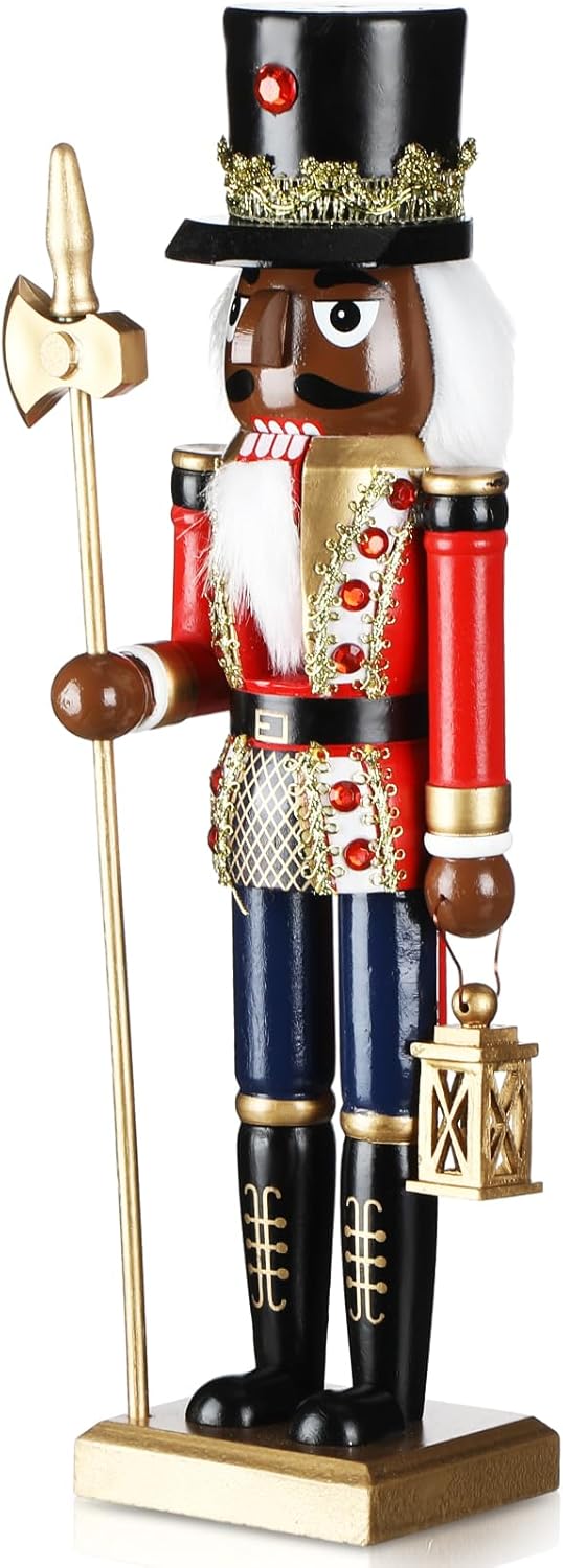 Figuras de Navidad Nutcracker de Wettarn, 14 pulgadas, madera