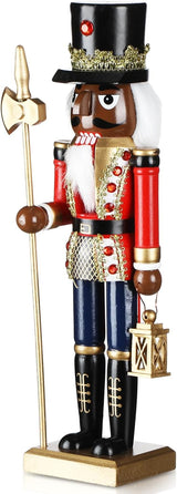 Figuras de Navidad Nutcracker de Wettarn, 14 pulgadas, madera