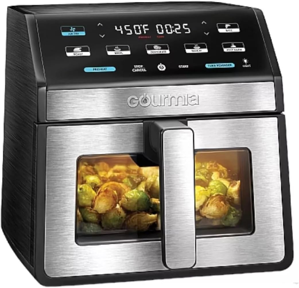 Freidora de aire Gourmia 7.5L con ventana y luz, Mod. GAF858