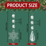 Decoraciones de Cristal para Árbol YUJUN 38PCS Copos de Nieve