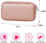 Elonbo Estuche rígido de viaje para Anker 622/633 / 521 batería magnética (MagGo), cargador portátil inalámbrico plegable magnético de almacenamiento de banco de energía, bolsillo de malla adicional para cable de carga, oro rosa