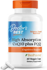 CoQ10 + PQQ Doctor's Best, Apoyo Cognitivo, 60 Veggie Caps