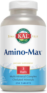 KAL Amino Max, Amino Ácidos y Minerales, 250 Tabletas