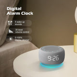 Máquina de Sonido y Reloj Despertador 2 en 1, 18 Sonidos, Luz Nocturna