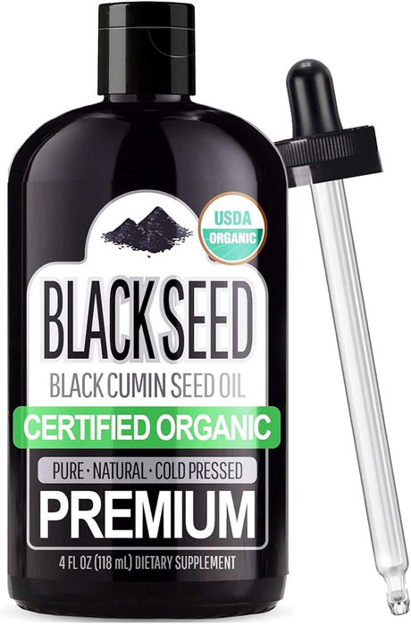 Aceite de Semilla Negra Orgánico Sun, 100% Puro, 4 oz.
