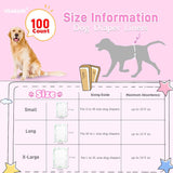 Pañales para perros machos y hembras, 100 unidades, (largo)