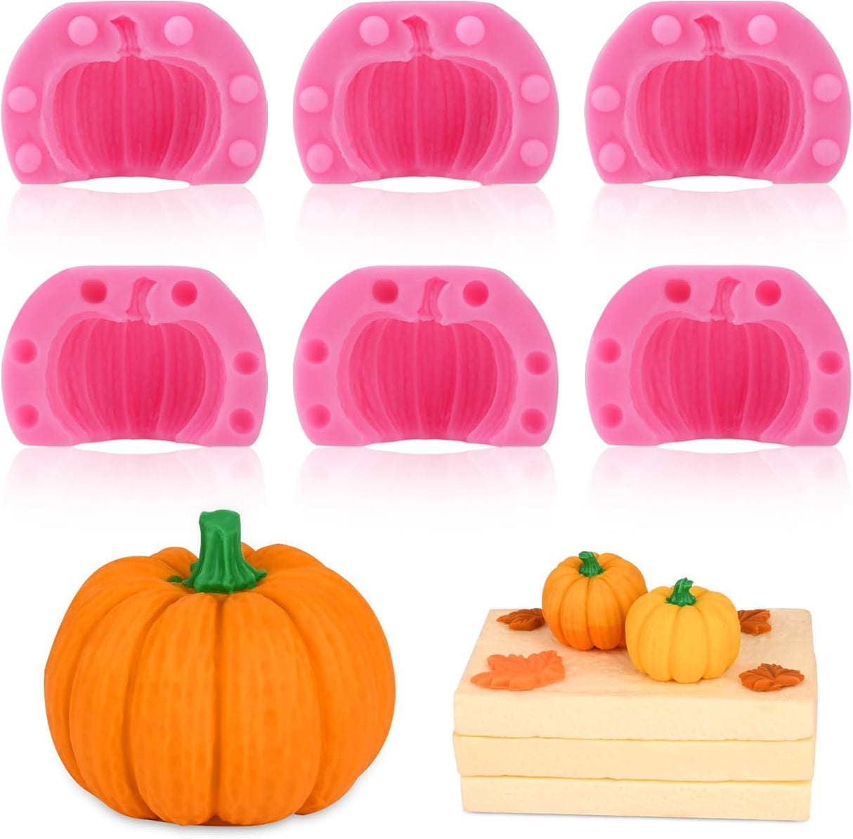 Moldes de calabaza en silicona Actvty, 6 piezas para repostería