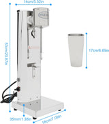 Mezclador de Leche Acero Inoxidable, 110v, 650ml, Modelo Único