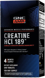 Suplementos GNC AMP HCl 189 240 comprimidos