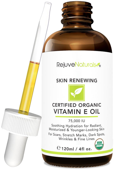 Aceite de Vitamina E 100% Natural y Orgánico USDA, Hidratante