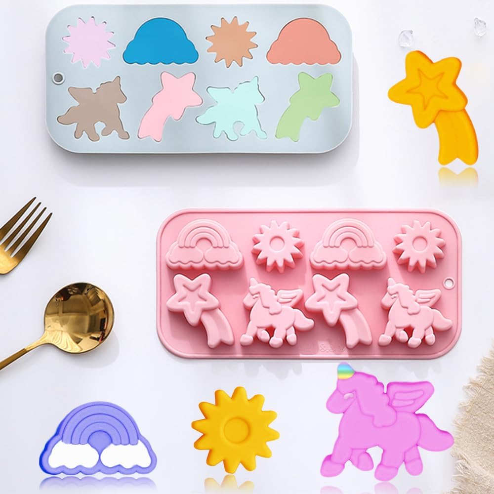 Moldes de silicona, 2 Pcs, para gomitas y postres festivos