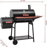 Parrilla de carbón de 30 barriles para patio trasero al aire