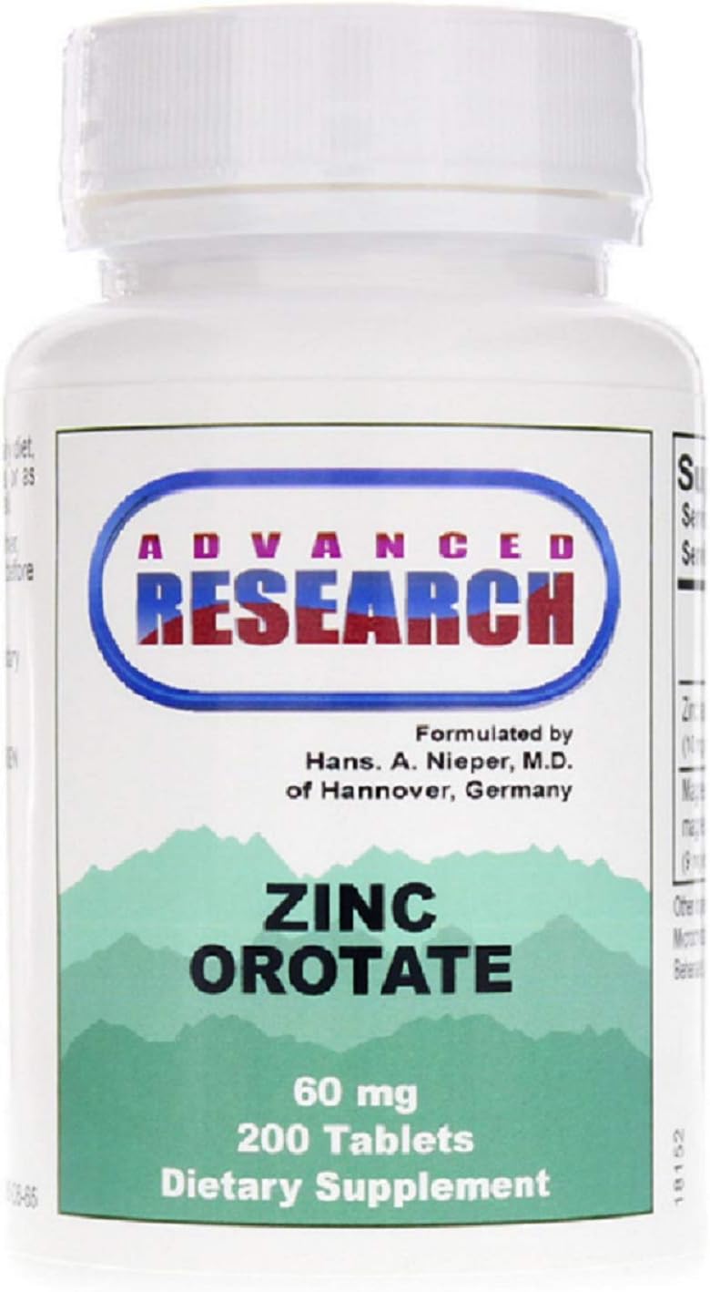 Zinc Orotate 60 mg 200 Tabs Pack de 2