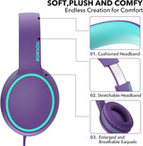 Auriculares RORSOU R10 con micrófono, ligeros y plegables
