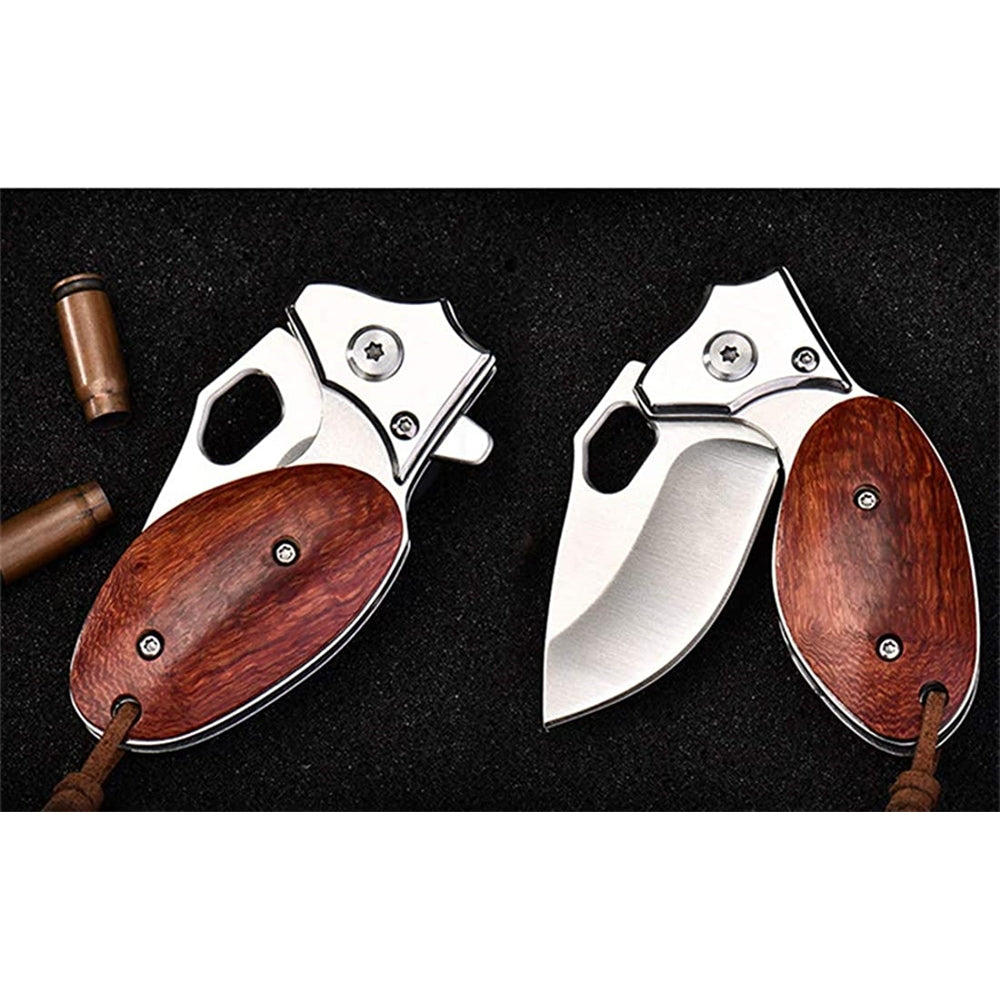 Cuchillo de bolsillo pequeño plegable de secoya mango D2