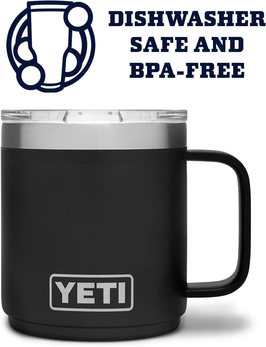Taza apilable YETI Rambler 10 oz, acero inoxidable, aislada