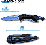 Cuchillo táctico plegable con clip, asistencia por resorte - MT-A705