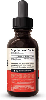 Gotas sublinguales de B12 vegano Live Conscious 5000mcg
