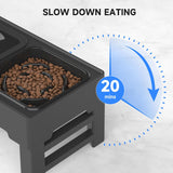 Comedero Elevado ELS para Perros, Ajustable, Acero Inoxidable