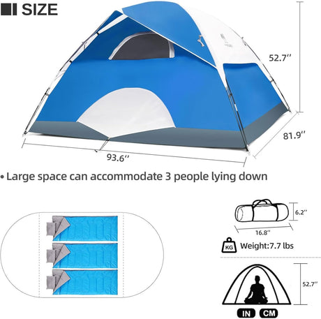 Tienda de campaña CAMEL CROWN 2/3/4/5 personas impermeable